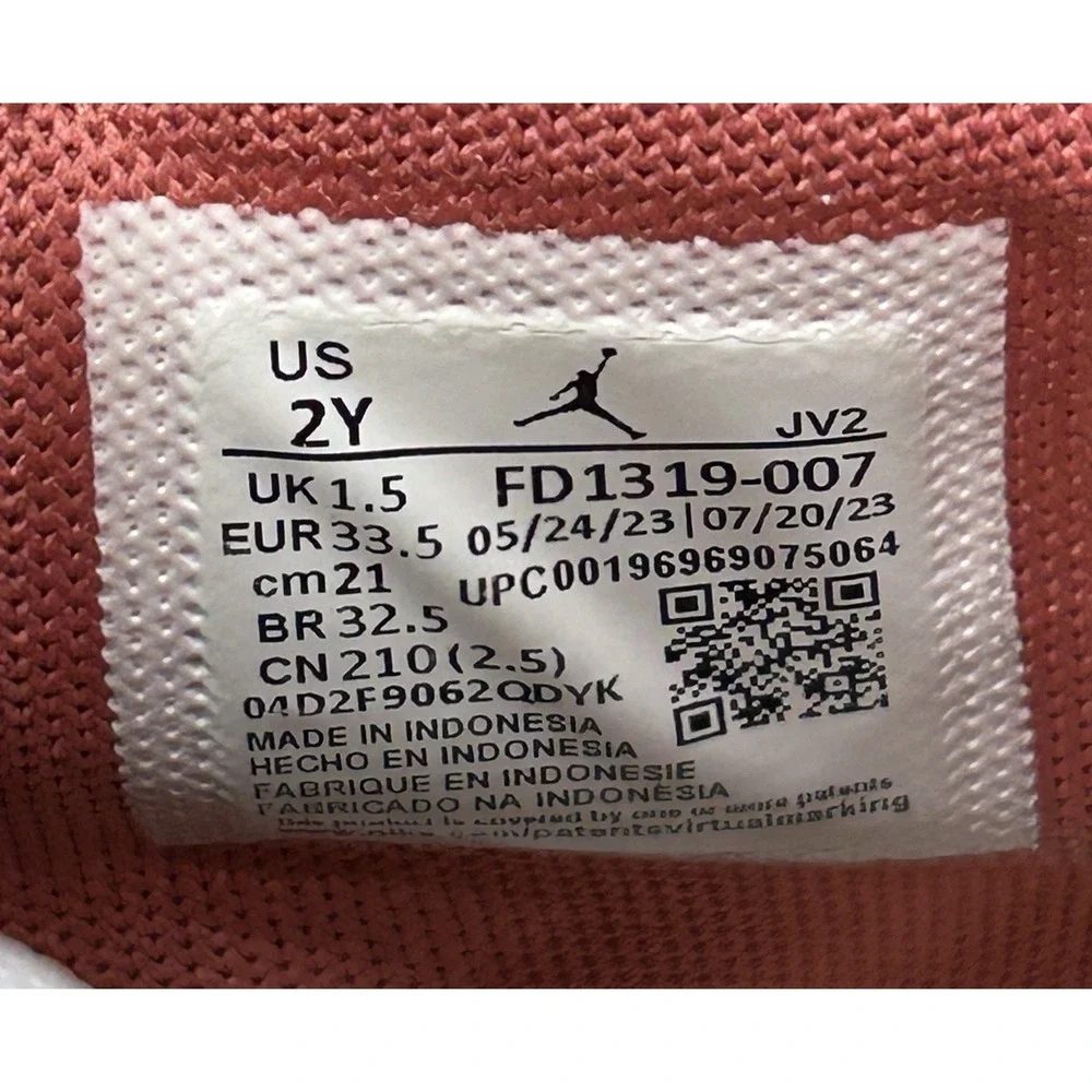 Nike Air Jordan 1 Mid FD1319-007 Unisex Kids Size 2Y Athletic Sneakers Colorful